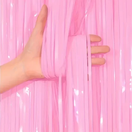 Lyserosa - Frynsegardin Bakgrunn - 2x1m